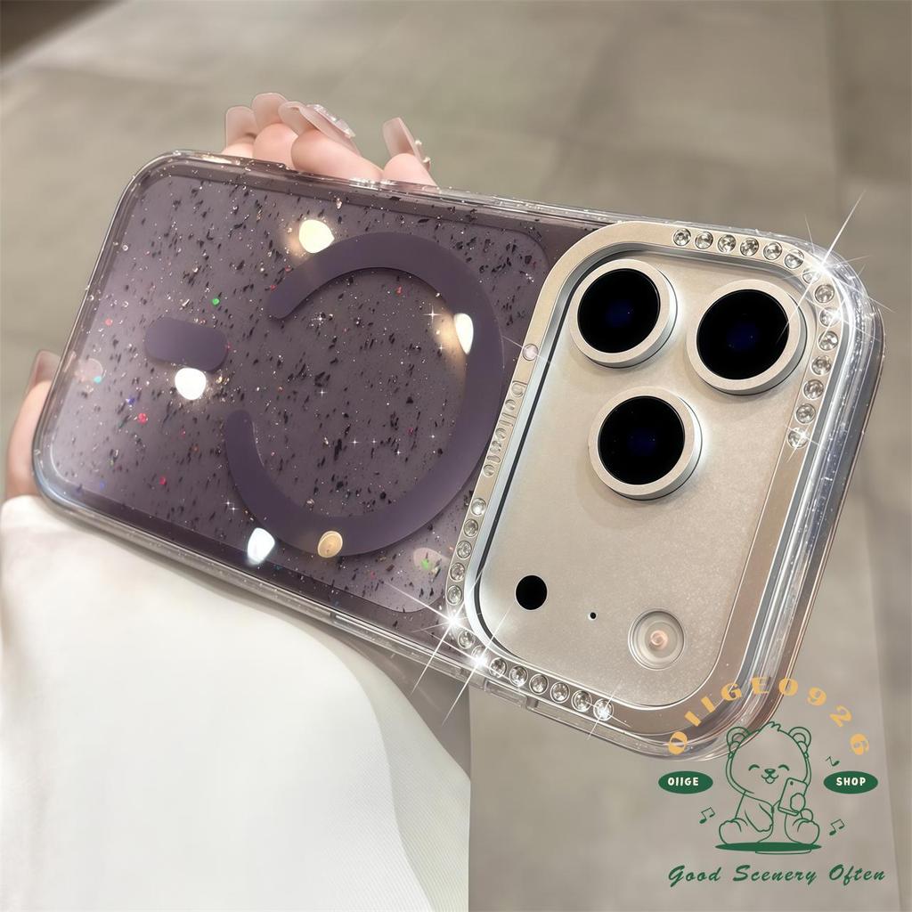 【 Vỏ iPhone17 】 Vỏ điện thoại từ tính keo nhỏ giọt màu cam iphone17 Pro Max 16 15 14 13 cho vỏ iPhone Vỏ mềm silicon TPU chống sốc