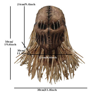 Mặt nạ cosplay Jackstraw kinh dị Thêm Vibe Halloween tuyệt vời cho sân khấu cosplay lễ hội