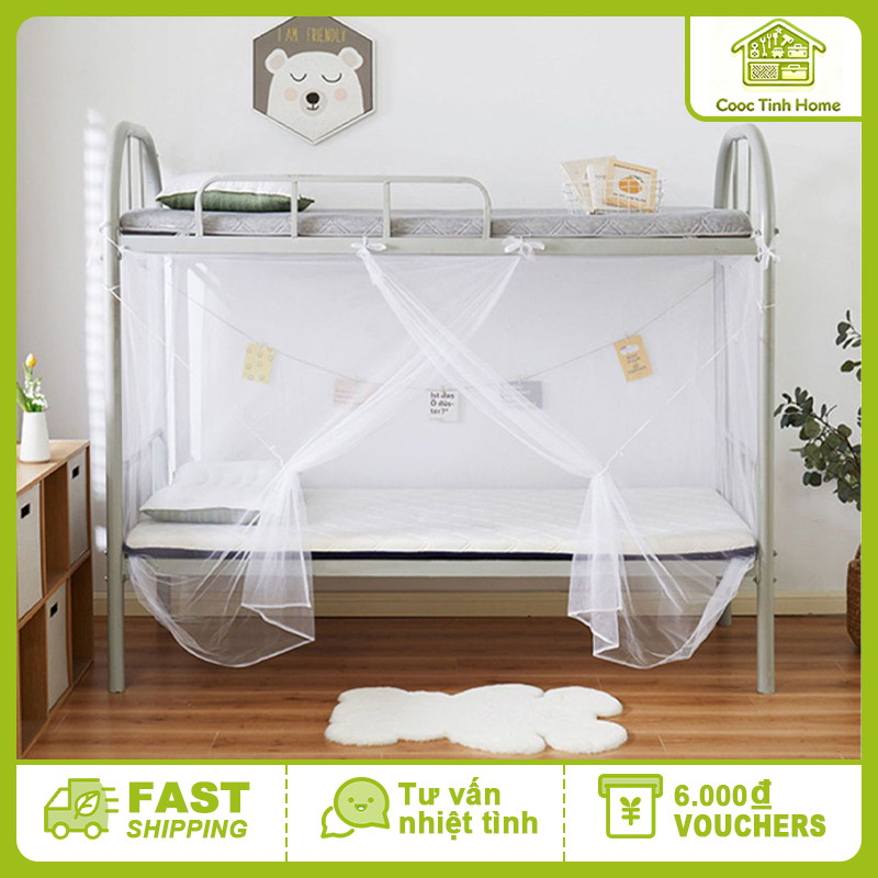 Màn Tuyn Ký Túc Xá Chống Muỗi – Lưới Chắn Muỗi Giường Tầng Cho Sinh Viên, Rèm Giường Đẹp Giá Rẻ Dễ Lắp Đặt