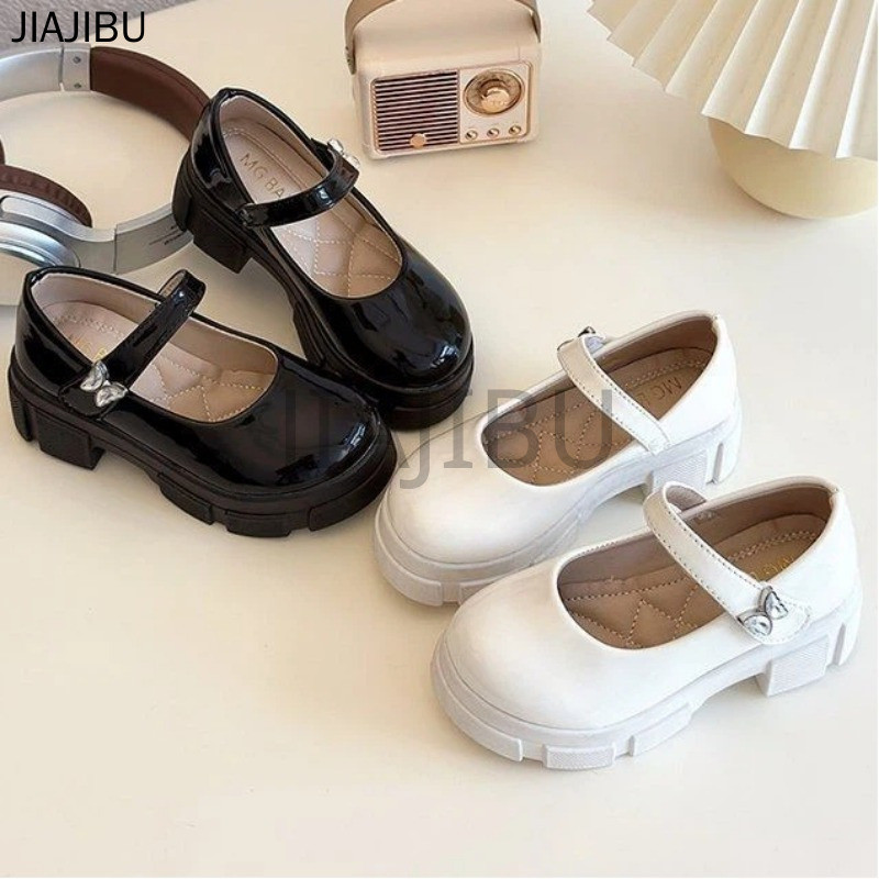 Giày Bệt Công Chúa Cosplay Mũi Tròn Chống Trượt Phong Cách Anh Dễ Thương Cho Bé Gái Korean Fashion Kids Platform Mary Jane Doll Shoes Giày Da Lolita Đế Dày Cao Cấp Màu Trắng/đen Phong Cách Nhật Bản Cổ Điển Mềm Mại Chất Lượng Cao Dành Cho Học Sinh