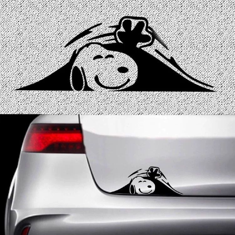 Hoạt Hình Vui Nhộn Snoopy Xe Hơi Xe Điện Xe Máy Hành Lý Máy Tính Miếng Dán Thân Chống Thấm Nước Miếng Dán
