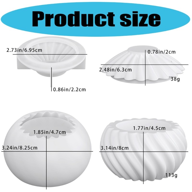 SHI Tealight Giá Đỡ Khuôn Silicon Nhựa Khuôn Đựng Đồ Trang Sức Hộp Đựng Khuôn Cho Nhựa Epoxy Trang Trí Nhà