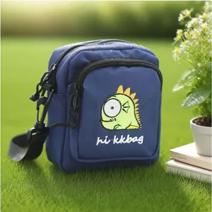 Hoạt Hình Thêu Nylon Túi Messenger Nữ Di Động Túi Điện Thoại Di Động Thời Trang Sinh Viên Túi Đeo Vai Nhỏ Túi Thắt Lưng Nhẹ