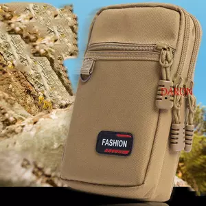 DARON Túi Điện Thoại Di Động Phụ Kiện Điện Thoại Nylon Colth Nam Túi Điện Thoại Đơn / Hai Lớp Đi Bộ Đường Dài Ngoài Trời Để Đi Bộ Túi Thắt Lưng Tập Thể Dục