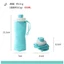 Cốc nước gấp silicon - Chai thể thao du lịch di động dung tích lớn Chịu nhiệt độ cao