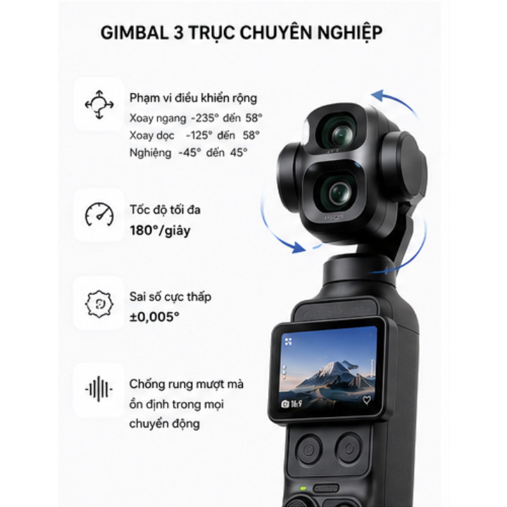 Camera DJI Osmo Pocket 4P - Camera Kép AI, Màu 17 Stop, D-Log 2 Pro, 4K/240fps, 103G Bộ Nhớ Chính Hãng BH 12 Tháng | BigBuy360 - bigbuy360.vn