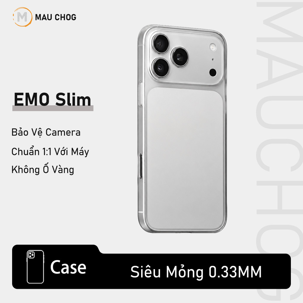 Ốp Siêu Mỏng 0.3mm Chất Liệu PP Không Ố Vàng Bảo Vệ Camera Cho Điện Thoại iPhone 17 Pro Max 16 15 14