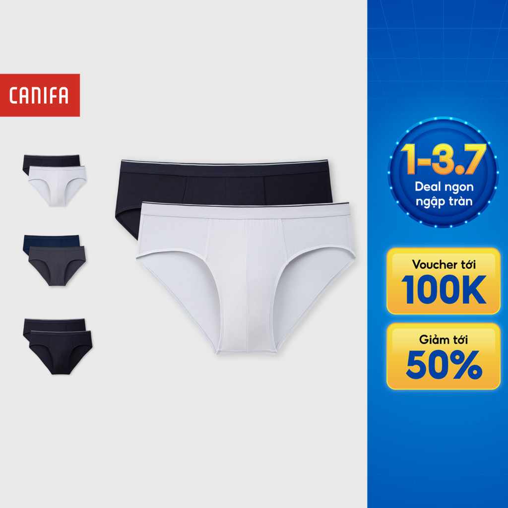 Combo 2 quần lót tam giác nam CANIFA chất liệu modal mát lạnh và thoáng khí 8US26A007