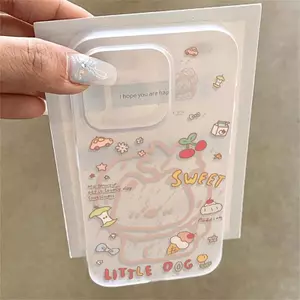 Ốp lưng Puppy trắng ngọt ngào dịu dàng chống rơi dành cho iPhone 17 Pro16/15 Plus 14/13