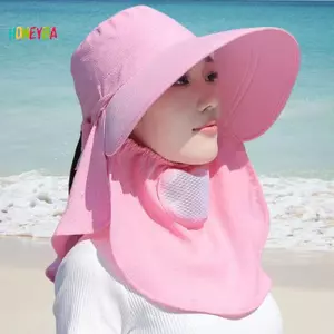 < Honeyba > Mũ mùa hè dành cho nữ Tấm che nắng đi xe đạp ngoài trời Vành rộng Mũ che nắng thoáng khí Mũ che nắng thông thường Tấm che nắng Bảo vệ tia cực tím Mới Đẹp