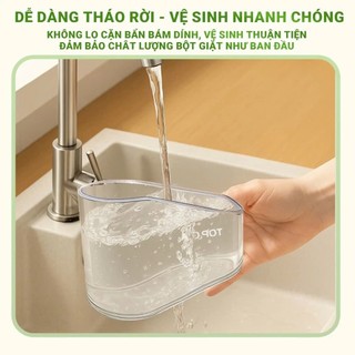 Hộp đựng bột giặt TopGia 1500ml có nắp kín chống ẩm, kèm cốc đong tiện lợi, nhựa cứng cáp, bền đẹp