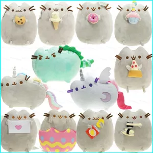 HK1 Pusheen Mèo Plushie Đồ Ăn Nhẹ Dễ Thương Kỳ Lân Khủng Long Chủ Đề Mềm Nhồi Bông Búp Bê Mèo Quà Tặng KH1