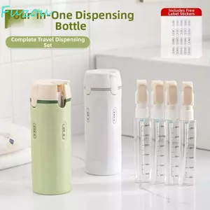 Bộ chai có thể nạp lại du lịch FUJIOU, Bộ chai rỗng chống rò rỉ 4 trong 1, Hộp đựng du lịch 30ml Chai dưỡng da bơm di động có thể tái sử dụng Gel tắm