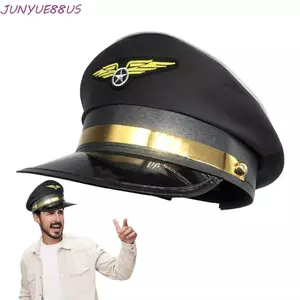 JUNYUE88US Mũ phi công, Đồng phục nam Chủ đề hàng không Mũ không quân, Dễ dàng mặc Trang phục biển hải quân Đạo cụ 3 màu Đồng phục Mũ phi công Sân khấu Biểu diễn