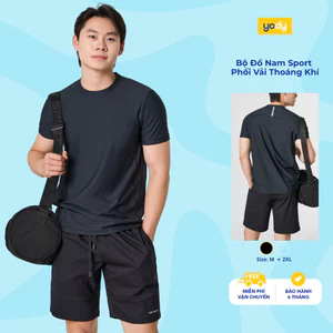Set đồ nam Yody Sport bộ áo quần phối vải thoáng khí, hạn chế mùi, co giãn MAST25S052