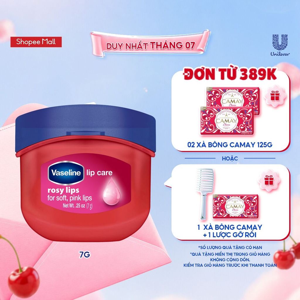Sáp Dưỡng Môi Hồng Xinh Vaseline Lips Care Rosy Lips 7g