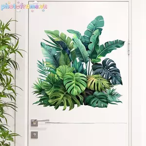 Khung Ảnh Cây Xanh Lá Vệ Sinh Stier WC Tự Dính Bức Tranh Tường Phòng Tắm Tường Stier Trang Trí Nhà Đề Can VN