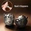 Máy cắt móng tay Mini DONOVANQQ, Máy cắt móng tay bằng thép không gỉ thiết kế có thể gập lại, Máy cắt móng chân di động nhỏ gọn Hình dạng đầu chó di động chống mài mòn Sử dụng du lịch
