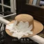 Pháp Sang Trọng Thêu Hoa Phẳng Mũ Nữ Du Lịch Kỳ Nghỉ Đi Biển Mũ Rơm Mũ Chống Nắng Mũ Chống Nắng