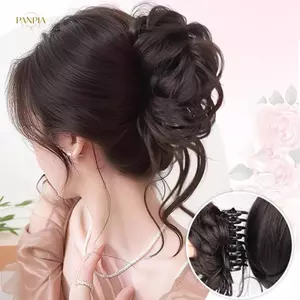 PNPIA- Nữ Tổng Hợp Tóc Bun Bud Tóc Giả Túi Móng Vuốt Kẹp Để Tăng Tóc Đuôi Ngựa Tóc Mảnh Hàng Ngày Đảng Sống Động Như Thật Dụng Cụ Tạo Kiểu