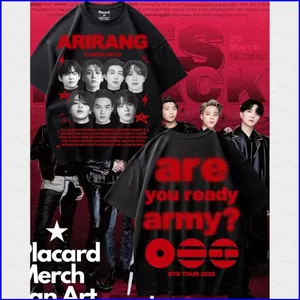 GN BTS ARIRANG 2026 Người hâm mộ Kpop quà tặng áo thun cotton JIN JUNG KOOK J-HOPE áo ngắn tay NG
