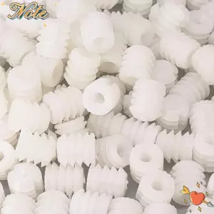 NOTE1 100 Cái Đế Nhựa, 0,34 "x0,39" Bản Lề Trắng Dowel Chèn, Bộ Đai Ốc Thiết Thực Cửa Tủ