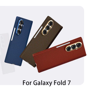 Dành Cho Samsung Galaxy Z Fold 7 Carbon Aramid Sợi Dành Cho Từ Tính Siêu Mỏng Bản Lề Trục Bọc Vỏ Điện Thoại Bảo Vệ