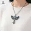 Mặt dây chuyền cánh thiên thần Gothic phát sáng trong bóng tối phát sáng lý tưởng cho quà tặng và các bữa tiệc [Mina]
