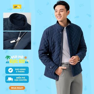Áo phao nam YODY trần trám bền, nhẹ, siêu ấm, có thể giặt máy PHM7009