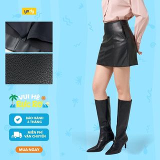 [SALE OFF] Chân váy da nữ YODY dáng chữ A 8 mảnh CVN7175