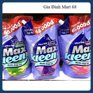 Nước giặt xả MaxKleen 3.8kg - Công nghệ Ultra Kép, hương nước hoa huyền diệu