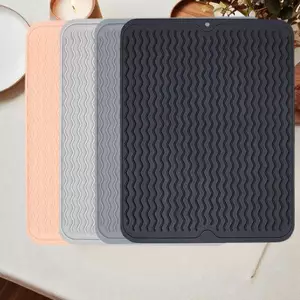 Thảm sấy bát đĩa silicon Ziyulinyuk, 40 X 30cm - Thảm sấy bát đĩa lớn, Thảm lót quầy, Thảm thoát nước bát đĩa, Thảm bồn rửa, Trivet silicon lớn VN