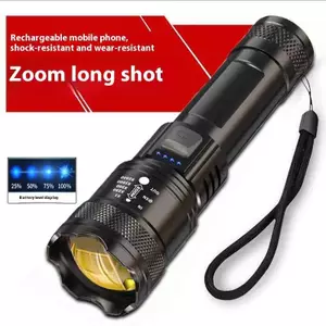 Ziyulinyuk Mạnh Mẽ P50 Led Type-C Sạc Đèn Sáng Khẩn Cấp Đèn Zoom Kính Thiên Văn Tích Hợp Pin 18650 VN