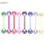 HFSHY 8 Cái / bộ Đầy Màu Sắc Lấp Lánh Acrylic Barbell Bóng Lưỡi Nhẫn Trang Sức Xuyên VN