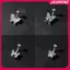 JASMINE Thời Trang Bướm Nơ Bụng Nút Nhẫn Thép Không Gỉ Zircon Rốn Xuyên Nhẫn Nữ Bé Gái Gợi Cảm Cơ Thể Trang Sức Quà Tặng JASMINE
