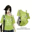 Mùa hè 2026 Ruy băng Slanted Vai dáng rộng Áo thun ngắn tay Thiết kế thích hợp Bao da thịt Slimer Look All-Match Casual Hot Girl Hợp thời trang Top Women