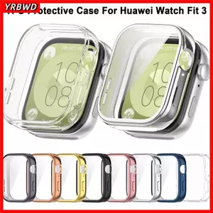 YRBWD TPU, Tấm bảo vệ màn hình Ốp lưng, Vỏ bảo vệ toàn diện thông minh mềm mại cho Huawei Watch Fit 3