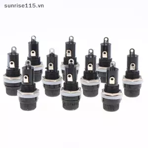 Giá đỡ cầu chì thủy tinh SRVN 5x20mm 10 chiếc Ống bảo hiểm chịu nhiệt để sử dụng sửa đổi mạch ô tô.