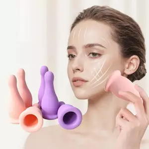 VFZ Silicone Chân Không Cupping Massage Lọ Chống Massage Mặt Hút Mặt Ne Nâng Da Cạo Guasha Chống Nhăn Louislifecool
