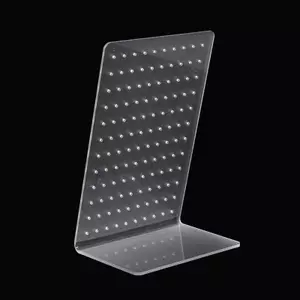 120 Lỗ Frosted Acrylic Trắng Trang Sức Trưng Bày Chân Đế Bông Tai Bông Tai Đựng Đồ Trang Sức [Mina]