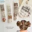 JVSUB 10 Chiếc Nơ BB Kẹp, Cotton Màu Be Cà Phê Nơ Kẹp Tóc, Barrettes Thời Trang Dễ Thương Nổ Kẹp Tóc