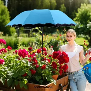 DONOVANQQ Tấm che nắng sân vườn, Tấm che nắng cây lớn 95cm Tấm che nắng cây trồng, Tấm che nắng thực vật Vải chịu thời tiết Chống nắng Cọc kim loại Cây dù gấp trong chậu