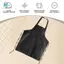 12 Gói Tạp Dề Yếm - Tạp Dề Đen Unisex Số Lượng Lớn Với 2 Túi Sang Trọng Máy Có Thể Giặt Cho Nhà Bếp Thủ Công Vẽ BBQ