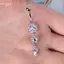 HFSHY Rốn Piercings Trang Sức Titan Xuyên Barbell Dây Xích Dài Nơ Hoa Bướm Tòn Bụng Nút Nhẫn VN
