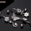 HFSHY Thép không gỉ Dangle Bụng Nút Nhẫn Cubic Zirconia Bướm Cá Heo Rốn Xỏ Trang Sức Nữ Thời Trang Body Piercing VN