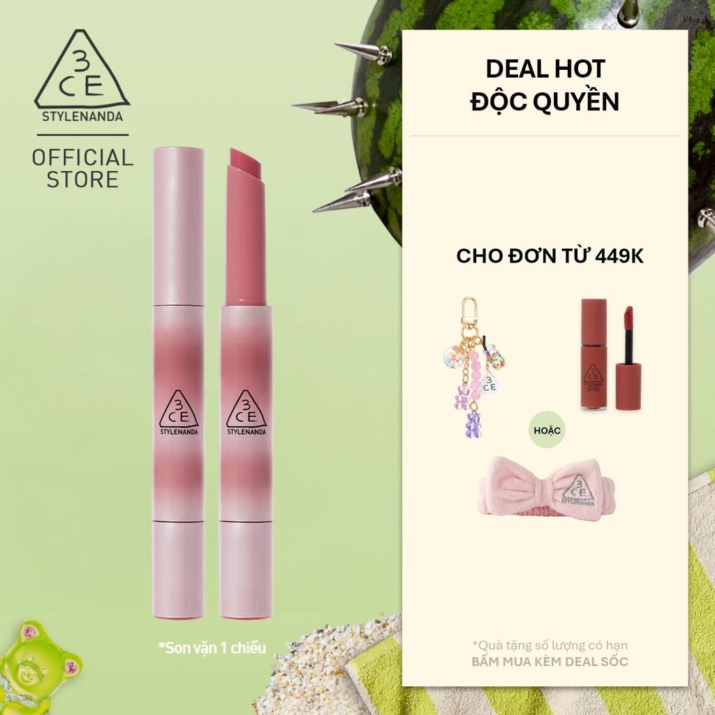 Son bóng dưỡng môi bắt sáng 3CE Shine Reflector (Son vặn 1 chiều)