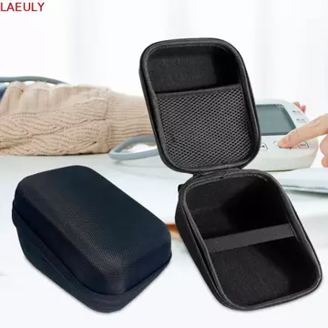 Hộp đựng máy đo huyết áp LAEULY, Túi bảo vệ máy đo huyết áp cầm tay bằng vỏ cứng, hình tam giác có tay cầm Thiết kế lưới Vỏ cứng cho máy đo huyết áp