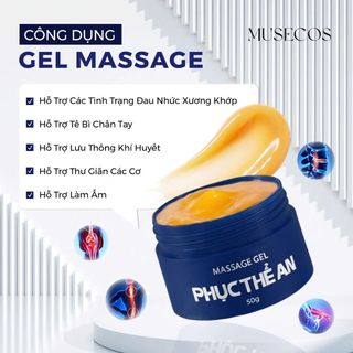 Gel Massage Thảo Dược Phục Thể An  Musecos (50g) - Hỗ trợ tê bì chân tay, nhức mỏi, đau cơ, xương khớp