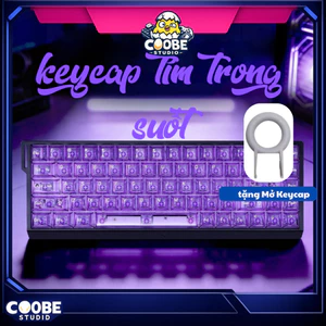 Keycap PC trong suốt - 139 phím - Profile Cherry - Xuyên Led cực đỉnh - CooBeStore