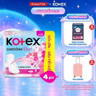 Lốc 4/Lốc 8 gói băng vệ sinh Gardenia Deo+ - Hoa Anh Đào siêu mỏng cánh 23cm 20 miếng